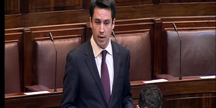 Eoghan speaking in the Dáil.